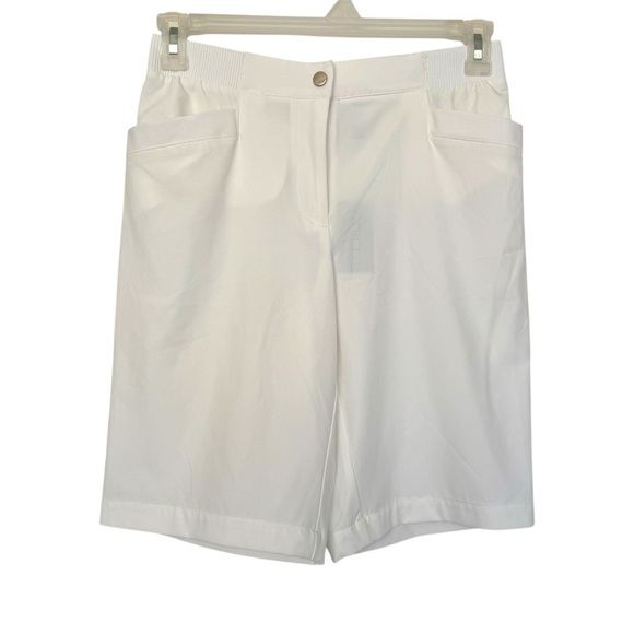Chico’s Zenergy Neema Sporty Bermuda Shorts Optic White - Picture 1 of 5